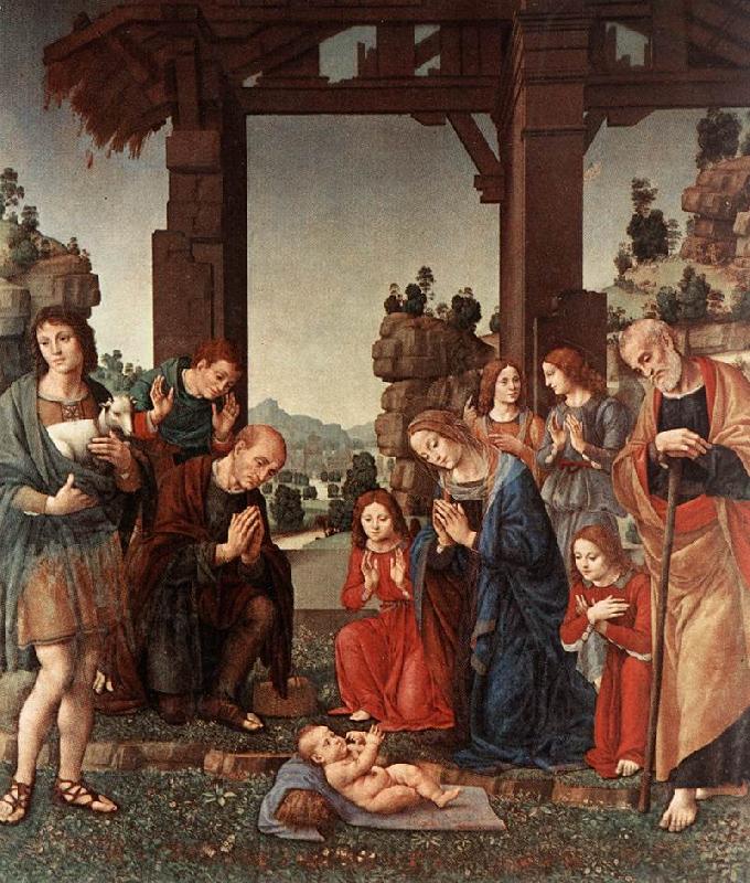LORENZO DI CREDI Adoration of the Shepherds sf Norge oil painting art